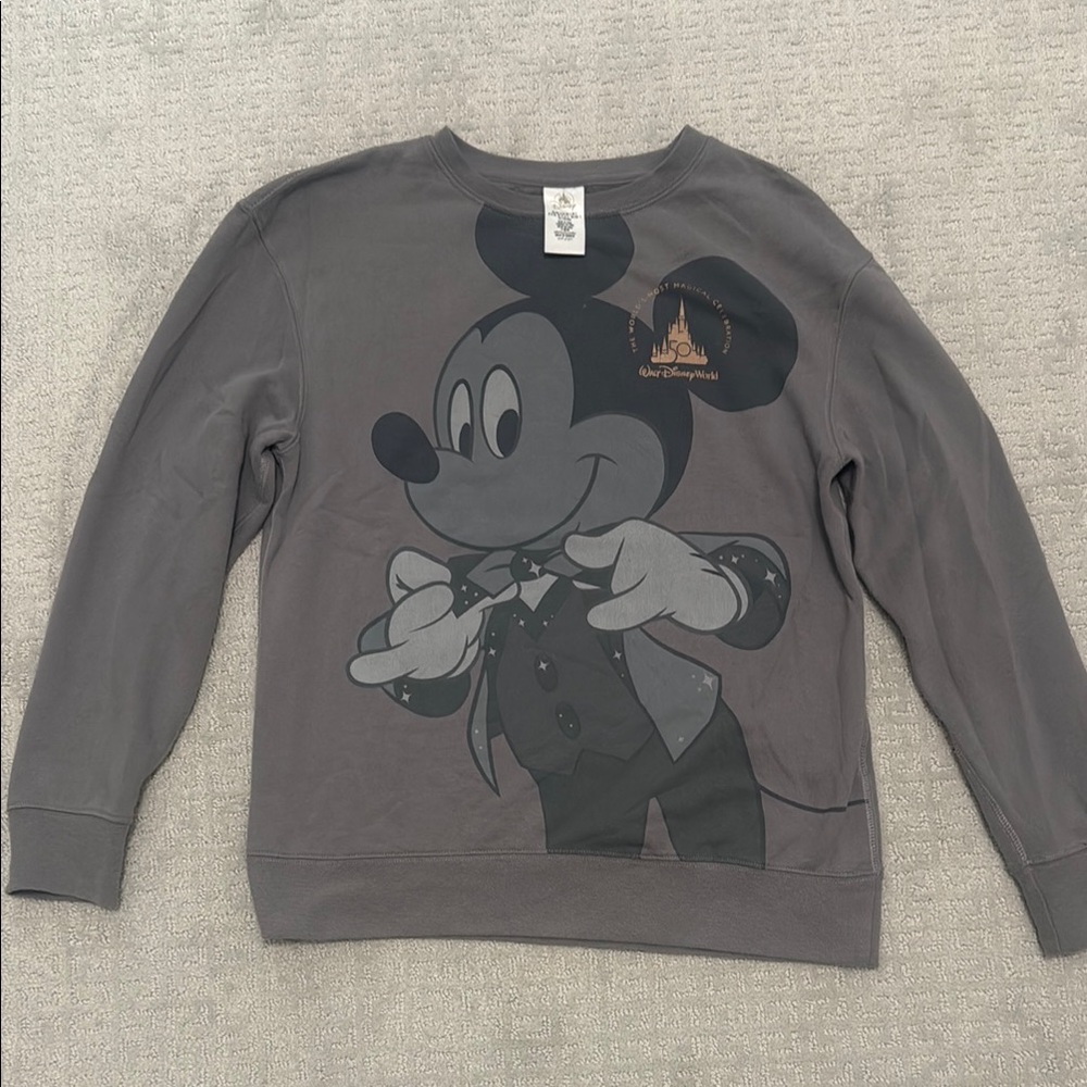 Disney Mickey Mouse 50th Anniversary Gray Sweatshirt
